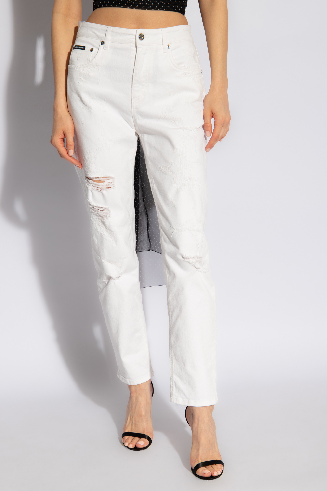 White Jeans with vintage effect Dolce & Gabbana - Vitkac Italy